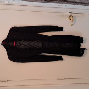 Chicos size 2 black Crochet wrap